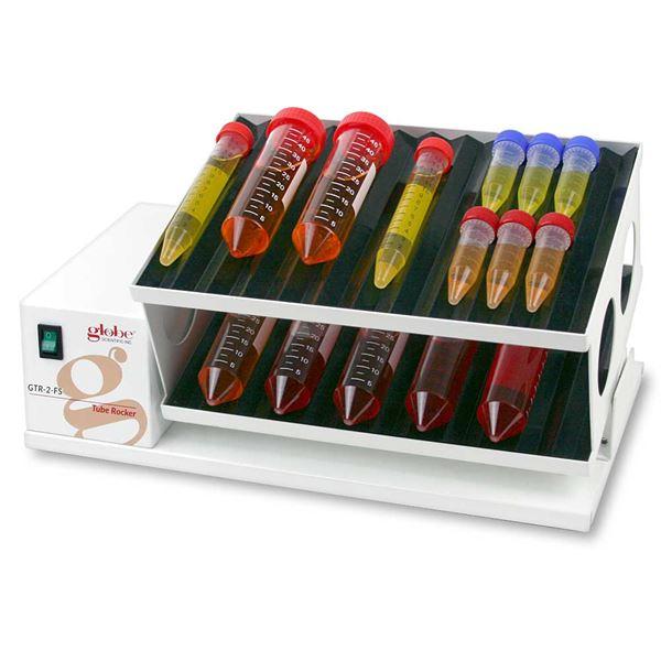 Tube rocker, double tier, 120v, 60Hz, US Plug, 9.9" x 6.7" platforms, 24rpm-GTR-2-FS