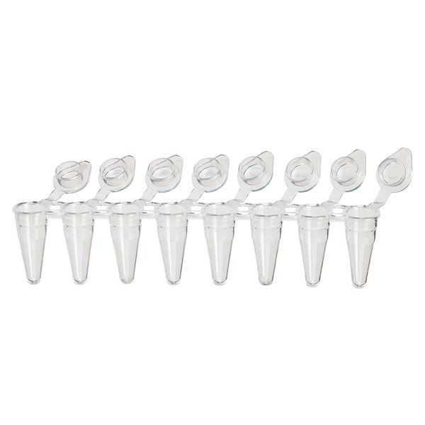 DiamondLink 0.1mL 8-Strip Tubes, Low-Profile, Clear-PCR-DL-01F