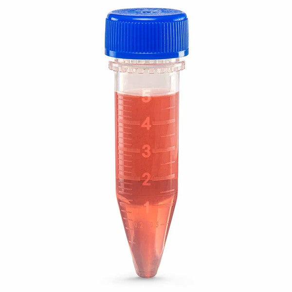Diamond Midi Centrifuge Tube, 5.0mL, Graduated, Separate Blue Screwcap, PP, 100/Bag, 500/Cs - 111580B
