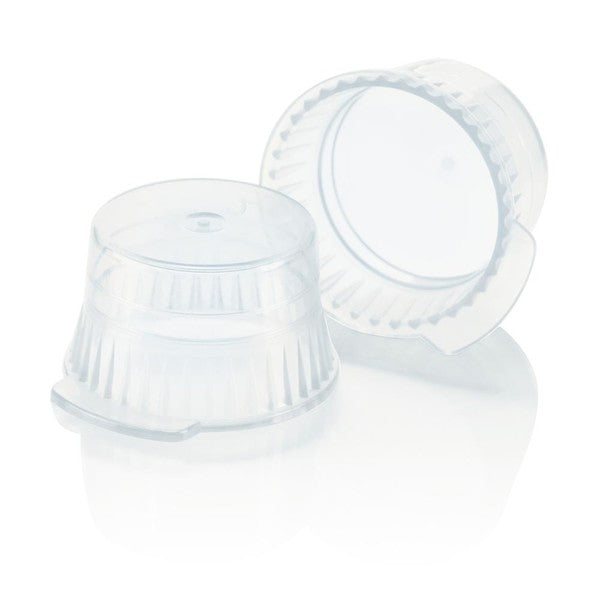 Snap Cap, Translucent Clear, PE, for, 13mm Glass & Evacu. Tubes, 12mm Plastic, 1000/Bag - 113143C