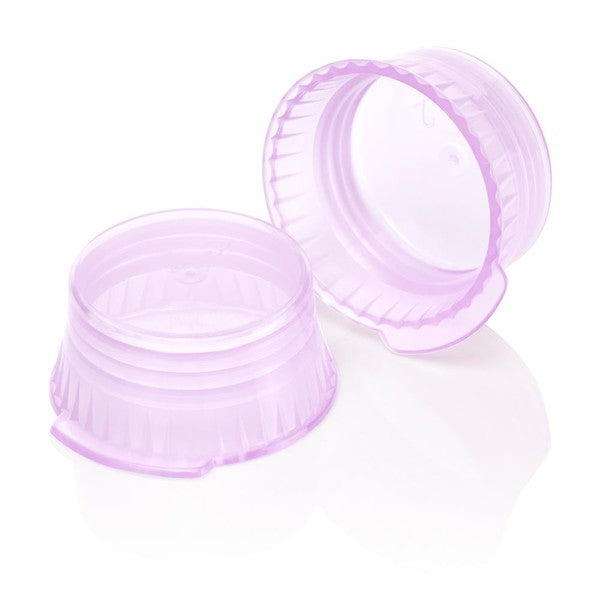 Snap Cap, Translucent Lavender, PE, for , 16mm Glass and Evacuated tubes, 1000/Bag - 113144L