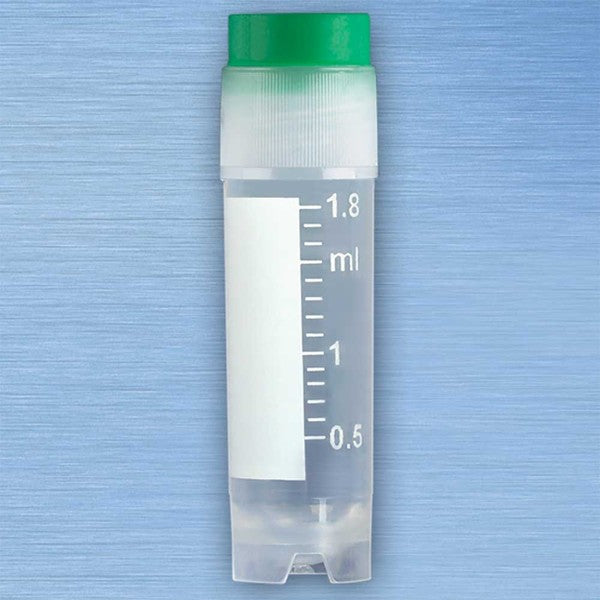 CryoCLEAR vials, 2.0mL, STERILE, Externa, l Threads, Assembled GREEN, 500/Cs - 3012G