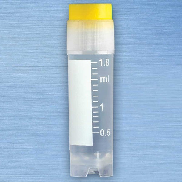 CryoCLEAR vials, 2.0mL, STERILE, Externa, l Threads, Assembled YELLOW, 500/Cs - 3012Y