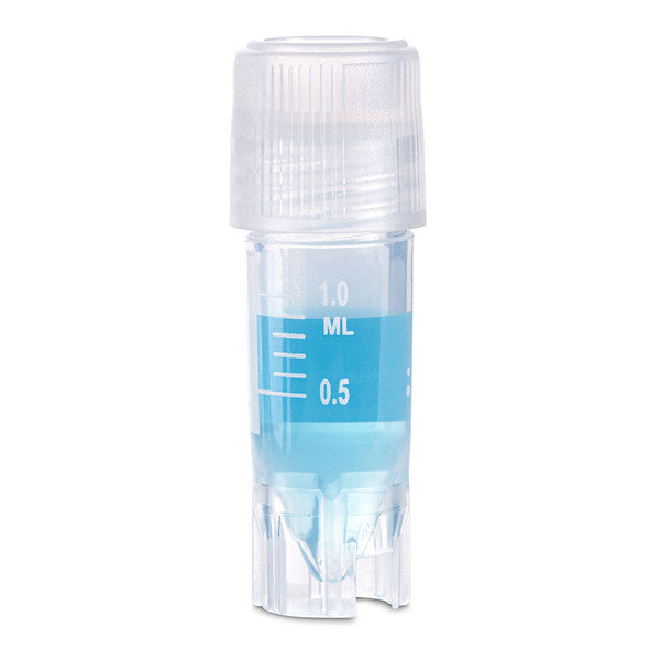 Cryogenic Vials, 1.0ml, Strl,Ext Threads, A-SC w O-ring seal, CB, SS, PG, WS, 500/Cs - 3032-1
