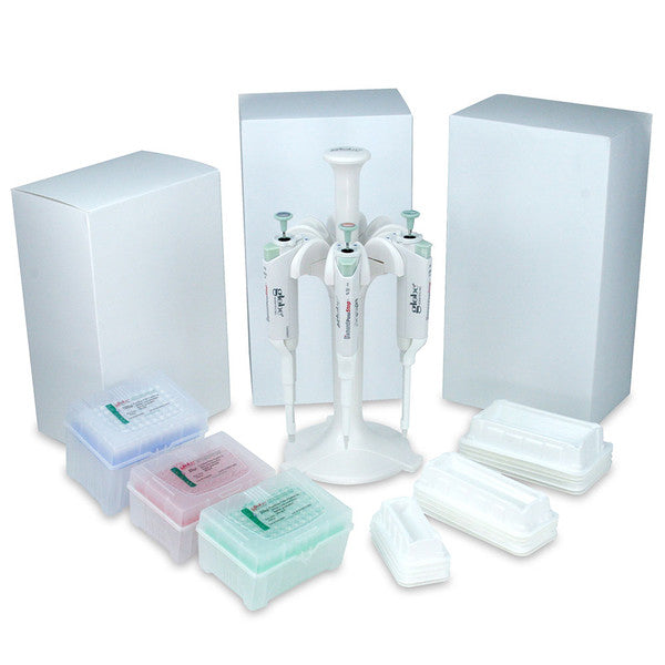 Diamond PosiStop Pipettor Starter Pack, Pipettors, tips, stand & reservoir - 3361-COMBOFT
