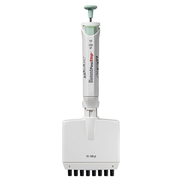 Pipette, Diamond PosiStop, Fully, Autoclavable, 8 channel, 10-100ul, Green - 3364-100