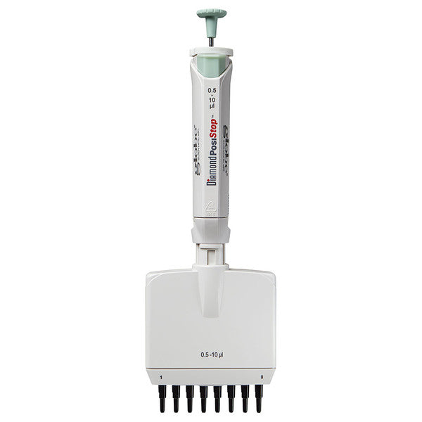 Pipette, Diamond PosiStop, Fully, Autoclavable, 8 channel, 0.5-10ul, Red - 3364-10