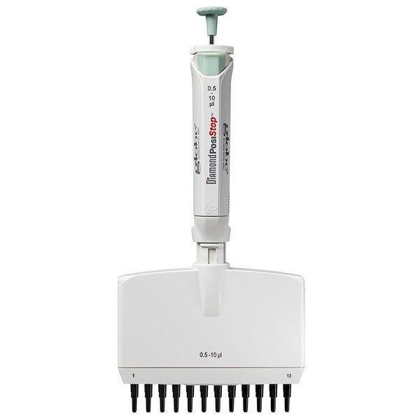 Pipette, Diamond PosiStop, Fully, Autoclavable,12-channel, 0.5ul-10ul, Red - 3365-10