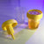 60mL collection cup, 1/pk, w/transfer device, yellow cap, 500/Cs - 3852