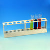 Rack, 10-place, PP, white, for 16mm - 17mm tubes - 456106