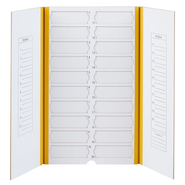 Slide folder, cardboard, for 20 slides, yellow - 513025Y