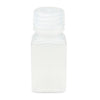 Bottle, Wide Mouth, Square, PP, Attached PP Screw Cap, 60mL, 100/Cs - 7160060