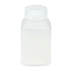 Bottle, Wide Mouth, Square, PP, Attached PP Screw Cap, 250mL, 100/Cs - 7160250