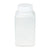 Bottle, Wide Mouth, Square, PP, Attached PP Screw Cap, 1000mL, 100/Cs - 7161000
