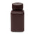 Bottle, Wide Mouth, Square, Amber HDPE, Attached PP Screw Cap, 175mL, 12/Bag - 7180175AM