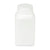 Bottle, Wide Mouth, Square, HDPE, Attached PP Screw Cap, 500mL, 100/Cs - 7180500