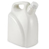 Jerrican, Rect w Handle, HDPE, 10 Liter, White PP Screwcap, Molded Graduations, 100/Cs - 7190010