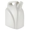 Jerrican, Rect w Handle, HDPE, 20 Liter, White PP Screwcap, Molded Graduations, 100/Cs - 7190020