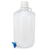 Carboy, Round with Spigot, LDPE, 25 L, White PP Screwcap,Molded Graduations, 100/Cs - 7270025