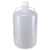 Carboy, Round with Handles, HDPE, 50 L, White PP Screwcap,Molded Graduations - 7340050