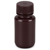 Bottle, Amber Wide Mouth,Round,HDPE,60mL, Bulk Packed, Bottles and Caps Separate, 1000/Cs - 7510060AMBKS