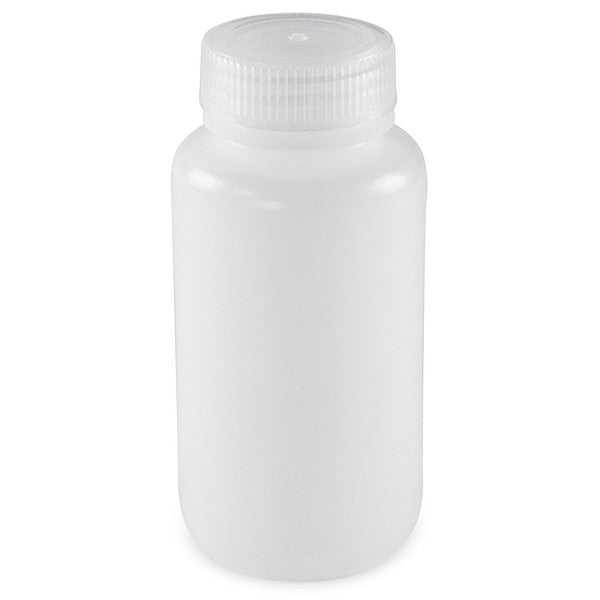 Bottle, Wide Mouth, Round, HDPE, 250mL, Bulk Packed, Bottles and Caps Separate, 250/CS - 7510250BKS