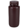 Bottle,Amber Wide Mouth,Round,HDPE,500mL, Bulk Packed, Bottles and Caps Separate, 12/CS - 7510500AMBKS
