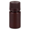 Bottle,Amber Narrow Mouth,Rnd,HDPE,15mL, Bulk Packed, Bottles and Caps Separate, 200/CS - 7560015AMBKS