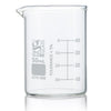 Beaker, Globe Glass, 50mL, ASTM E960, Low Form Griffin Style, Dual Graduations, 12/Box - 8010050