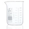 Beaker, Globe Glass, 400mL, Low Form, Heavy Duty, Dual Graduations, ASTM E960, 12/Box - 8020400
