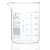 Beaker, Globe Glass, 600mL, Low Form, Heavy Duty, Dual Graduations, ASTM E960, 6/Box - 8020600