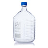 Bottle, Media, Globe Glass, 5000mL, GL45 Screw Cap, Dual Graduations - 8105000
