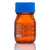 Bottle, Amber Media, Globe Glass, 100mL, GL45 Screw Cap, Dual Graduations, 10/Box - 8110100