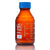 Bottle, AmberMedia, Globe Glass, 500mL, GL45 Screw Cap, Dual Graduations, 10/Box - 8110500