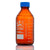 Bottle, Amber Media, Globe Glass, 1000mL, GL45 Screw Cap, Dual Graduations, 10/Box - 8111000