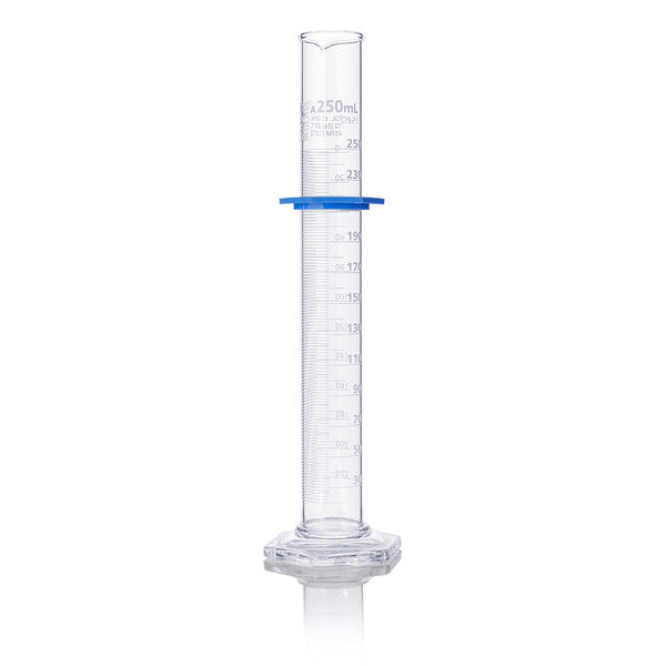 Cylinder, Graduated, Globe Glass, 250mL, Class A, TD, Dual Grads, ASTM E1272 - 8300250