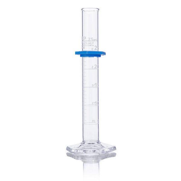 Cylinder, Graduated, Globe Glass, 25mL, Class B, TD, Dual Grads, ASTM E1272, 4/Box - 8330025