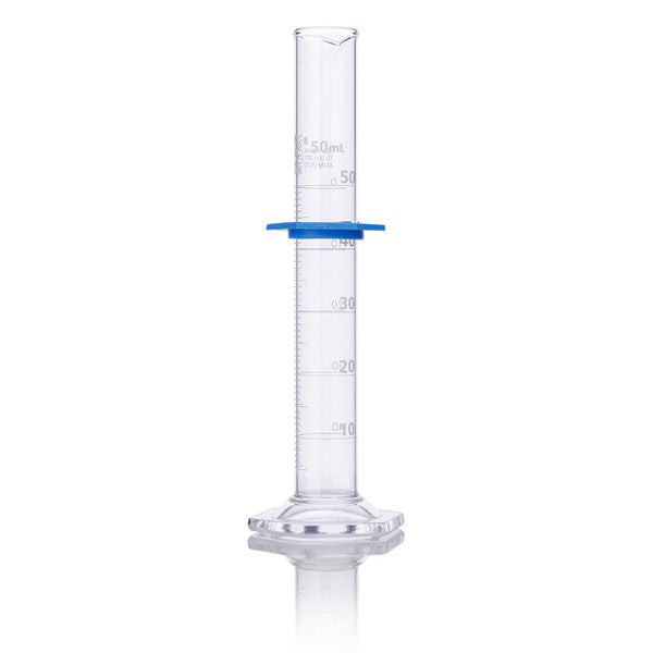 Cylinder, Graduated, Globe Glass, 50mL, Class B, TD, Dual Grads, ASTM E1272, 4/Box - 8330050