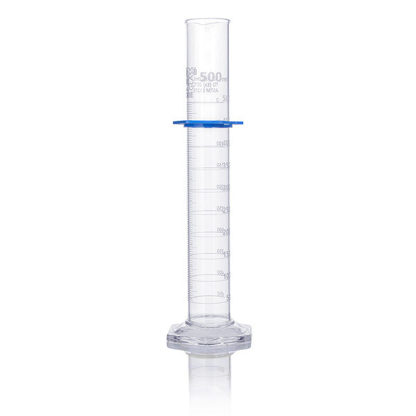 Cylinder, Graduated, Globe Glass, 500mL, Class B, TD, Dual Grads, ASTM E1272 - 8330500