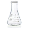 Flask, Erlenmeyer, Globe Glass, 25mL, Narrow Mouth, Dual Grads, ASTM E1404, 12/Box - 8400025