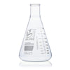 Flask, Erlenmeyer, Globe Glass, 2000mL, Narrow Mouth, Dual Grads, ASTM E1404, 4/Box - 8402000