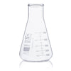 Flask, Erlenmeyer, Globe Glass, 500mL, Wide Mouth, Dual Graduations, ASTM E1404, 6/Box - 8410500
