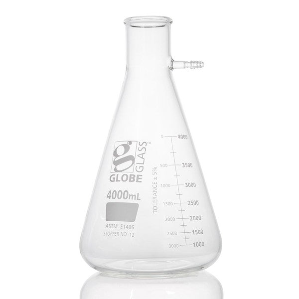Flask, Filter, Globe Glass, 4000mL, Dual, Dual Graduations, ASTM E1406 - 8454000