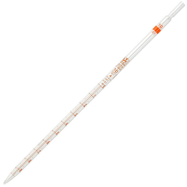 Pipette, Serological, Globe Glass, 10mL, Class A, To Deliver (TD), 0.1 Grad, 6/Box - 8500010