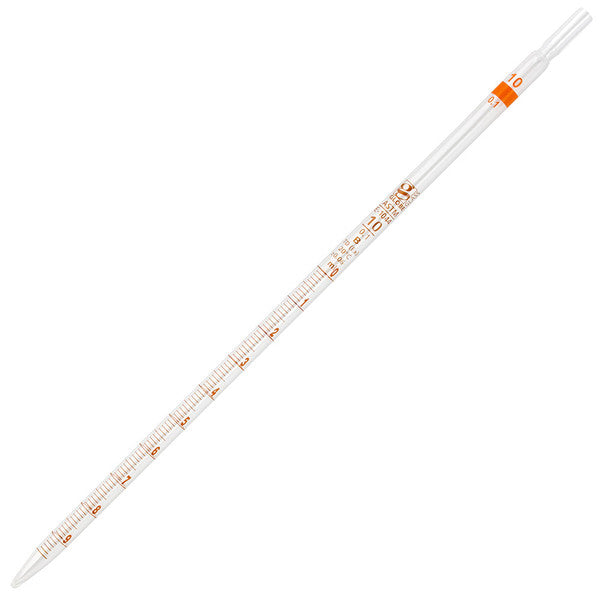 Pipette, Serological, Globe Glass, 10mL, To Deliver (TD), 0.1 Graduations, 6/Box - 8510010