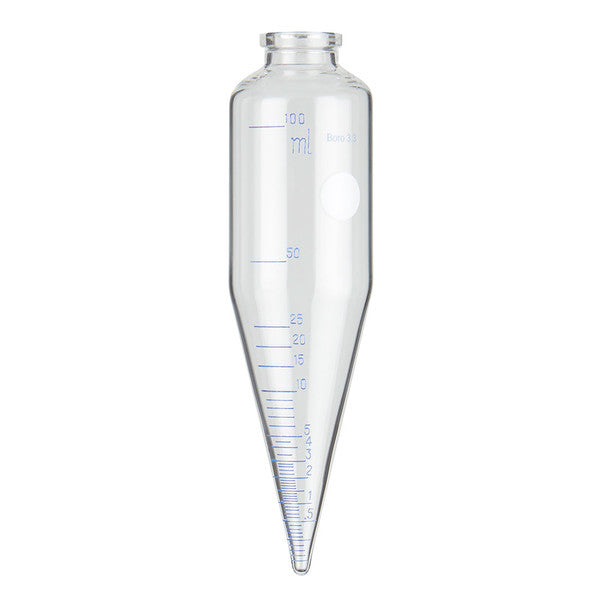 Centrifuge Tube, Glass, Conical Bottom, 6 inch, Oil Centrifuge Tube, 100mL - 8600106