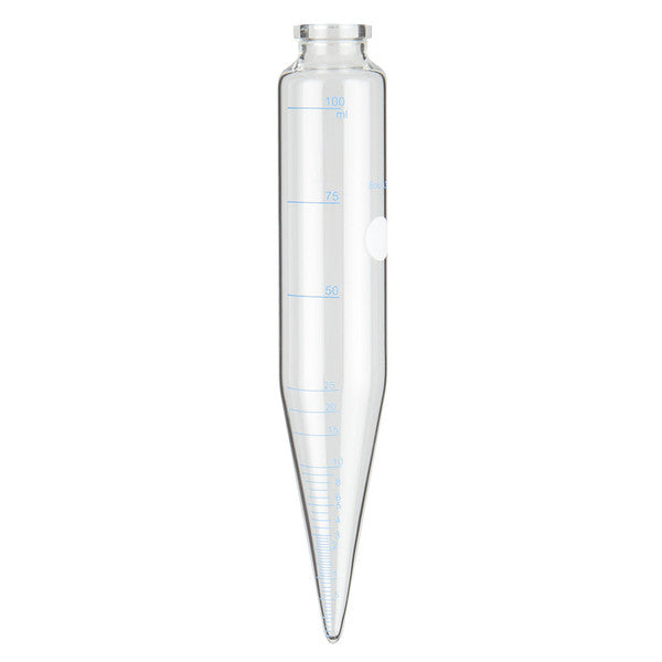 Centrifuge Tube, Glass, Conical Bottom, 8 inch, Oil Centrifuge Tube, 100mL - 8600108