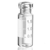 2mL Chromatography Vial, Clear, Crimp, White Marking Spot, 11mm, 12x32mm, 100/Box - 9010002MS