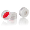 Snap Cap for 2mL Vial, Natural, 11mm,Red PTFE/Silicone Septum, 100/Box - 9020002CAP-SR-NR