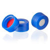 Screw Cap for 2mL Vial, Blue, 9mm, Red PTFE/White Silicone Septum, 100/Box - 9030002CAP-SC-BRW